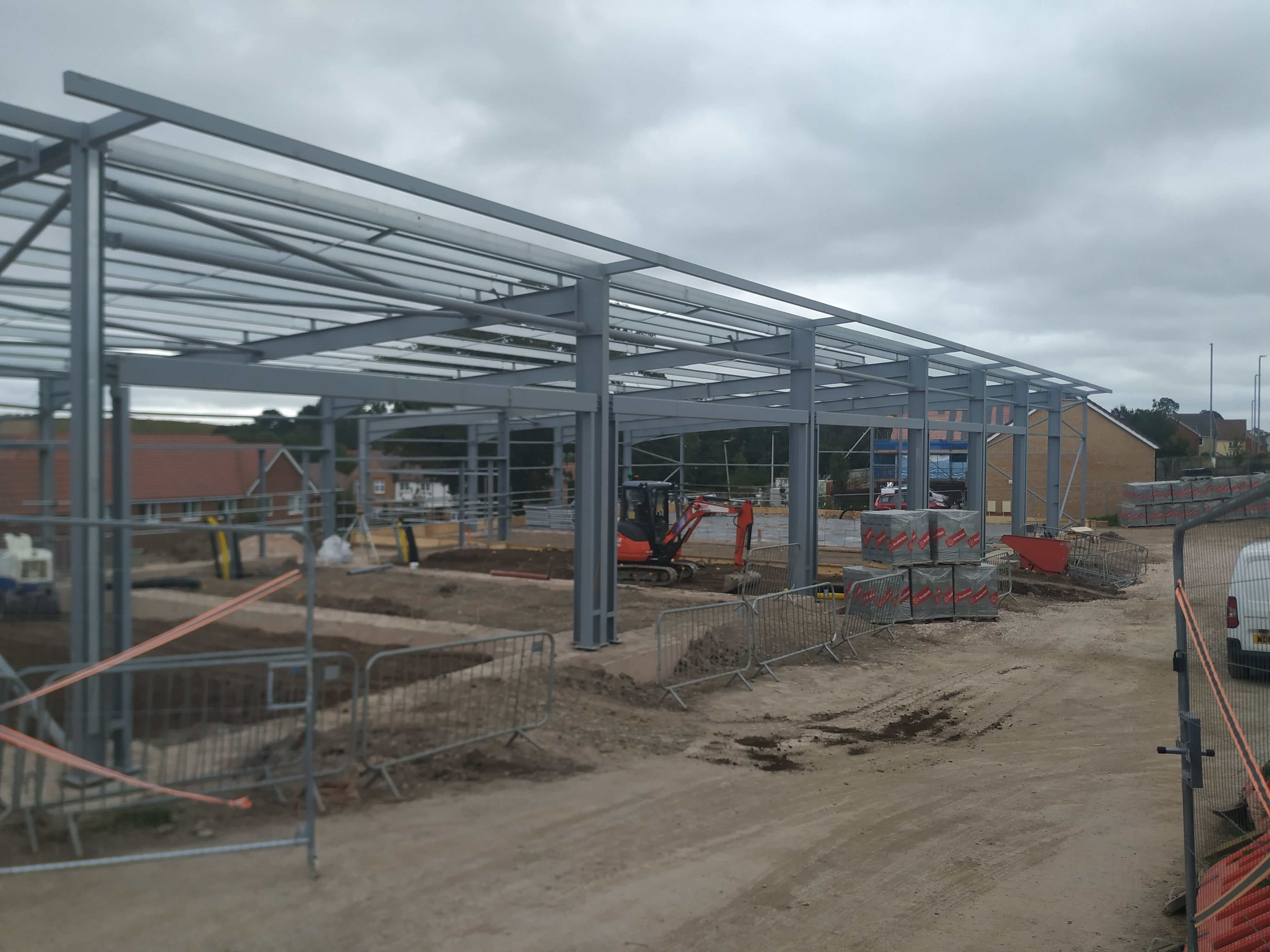 21/08/21 Steel frame erected